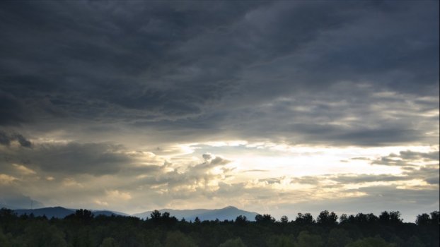 clouds sunset wide