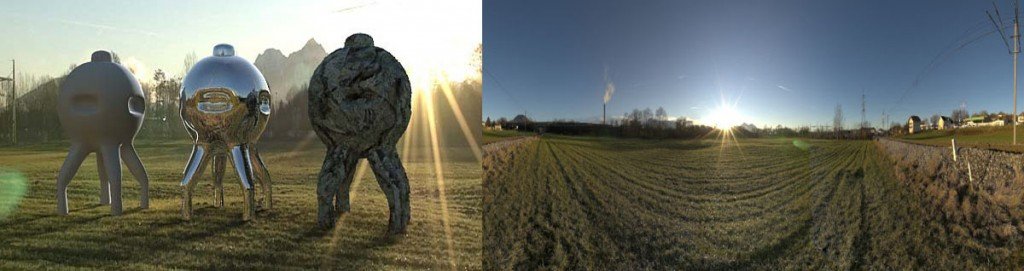 HDRI 360° panorama sunset