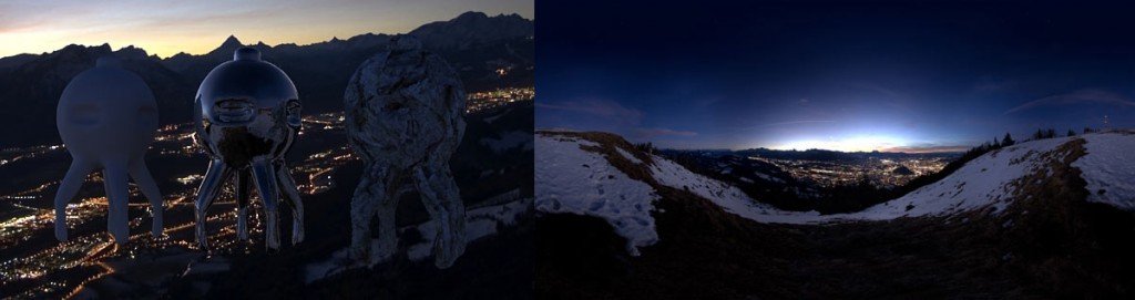 HDRI 360 degree gaisberg at night salzburg