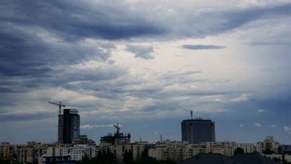 Timelapse clouds in bukarest romania