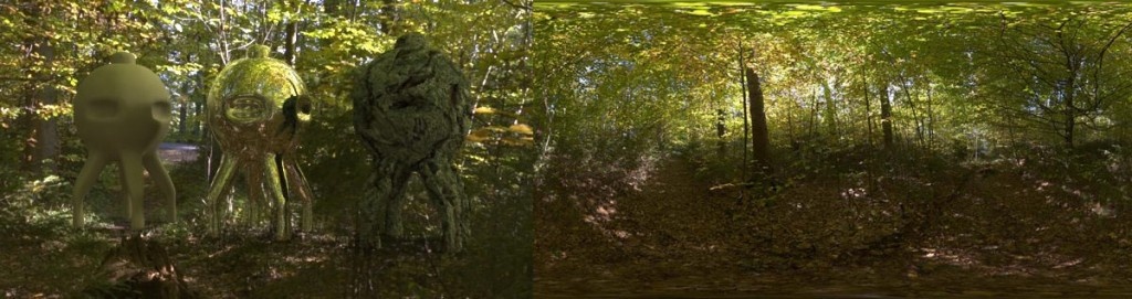 HDRI 360 forrest in autumn