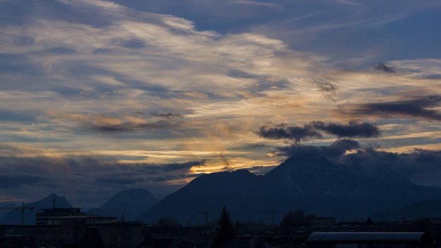 Timelapse blue sunset