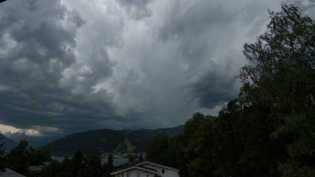 Timelapse stormclouds with rain