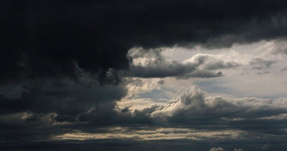 Timelapse clouds blue sky to dark clouds