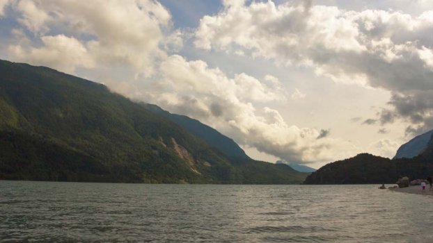 Timelapse lake molveno, trento italy