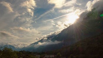 Timelapse clouds mountains at laghi di lamar, italy