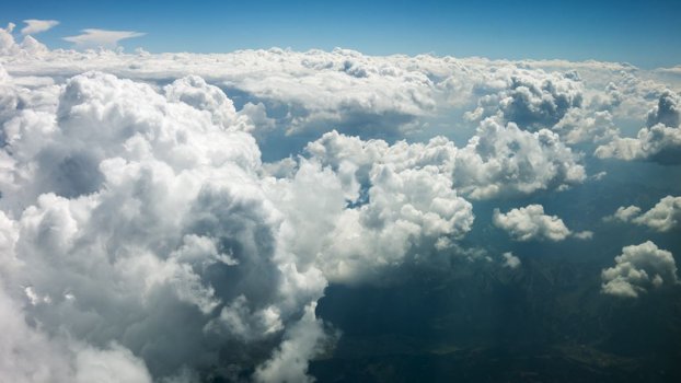 Aerial footage clouds I