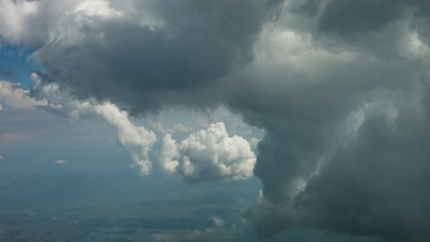 Aerial footage clouds III