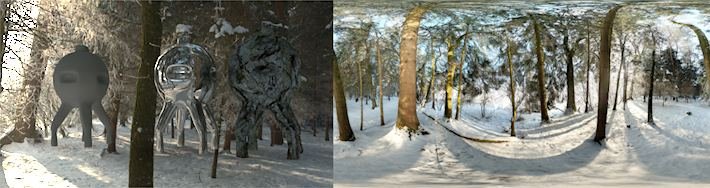 HDRI / 360° snow forrest I, Salzburg Austria