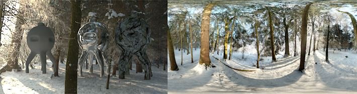 HDRI / 360° snow forrest I, Salzburg Austria