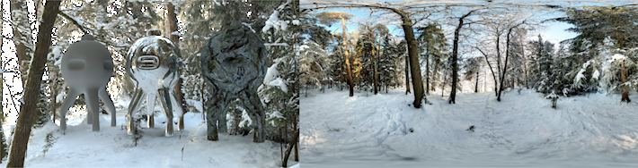 HDRI / 360° snow forrest II, Salzburg Austria