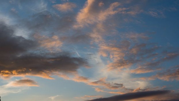 Timelapse sunset soft clouds