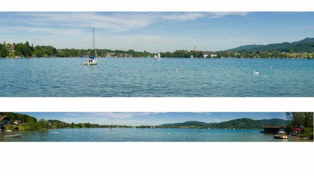 Panorama bay of Seewalchen Attersee, Austria