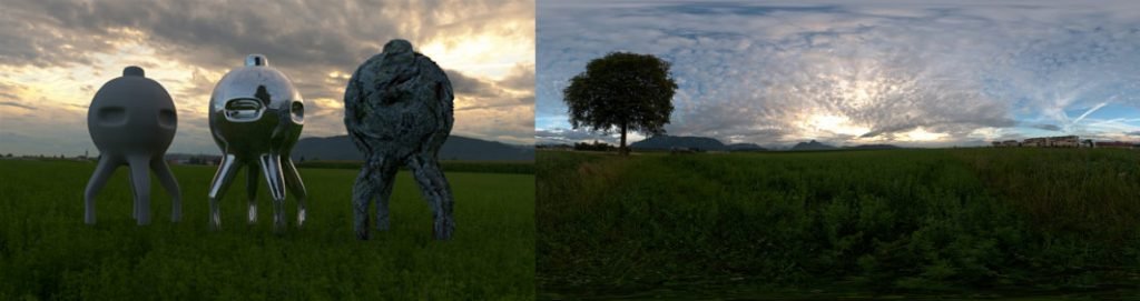 HDRI / 360° field summer sunset