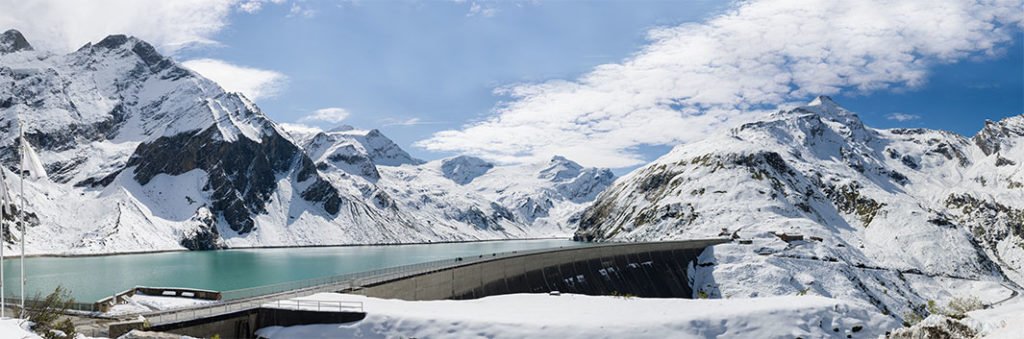 Panorama dam Moserboden in Salzburg, Austria