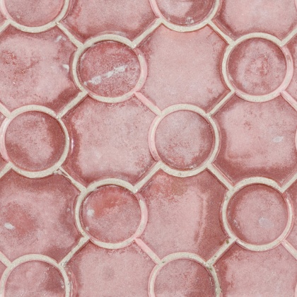 tiles red with round ornaments texture tileable 2k