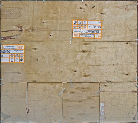 Wooden building site panel