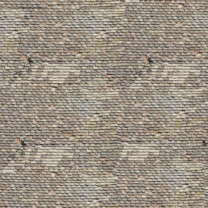 old clay roof shingles