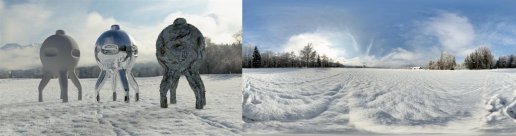 HDRI / 360° beautiful winter landscape