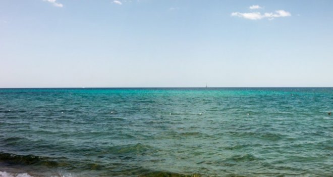 Footage blue ocean in sardinia