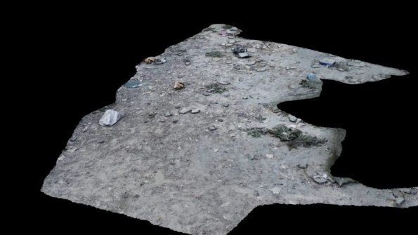 3dscan ground with debris and dirt
