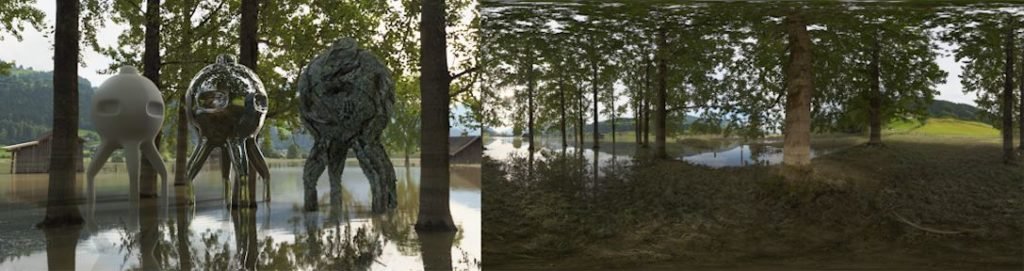 HDRI / 360° flooded area in Mittersill Pinzgau