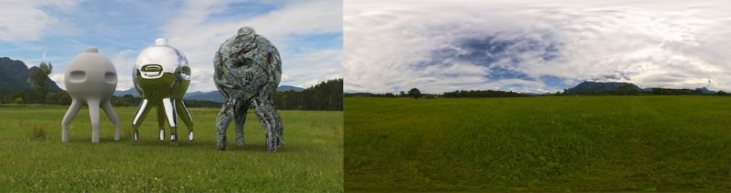 HDRI / 360° field summer Untersberg