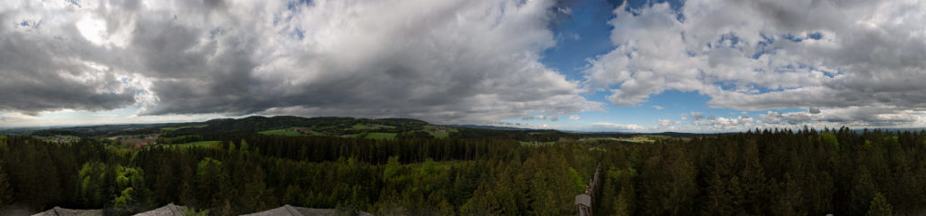 Panorama upper Austria large Panorama view over the "Sauwald"